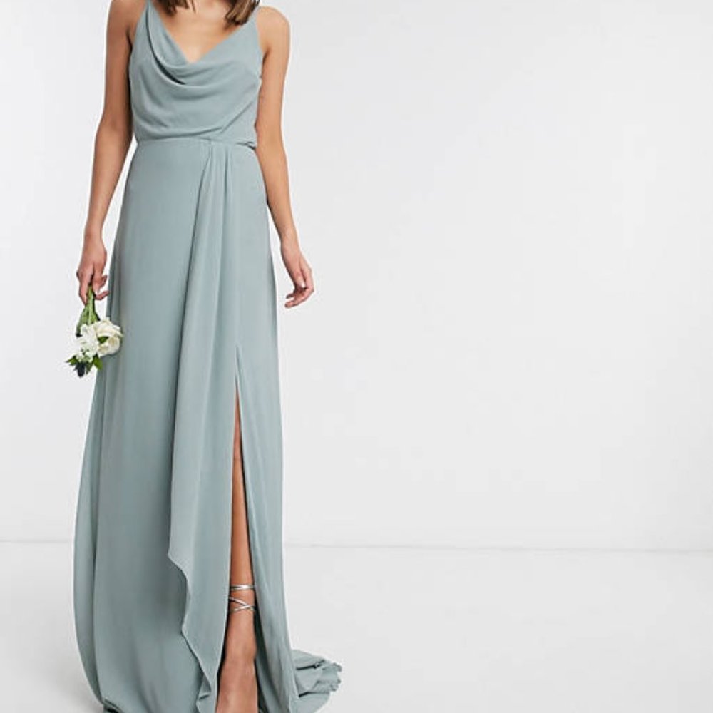 TFNC Bridesmaid Cowl Neck Cami Strap Maxi Dress